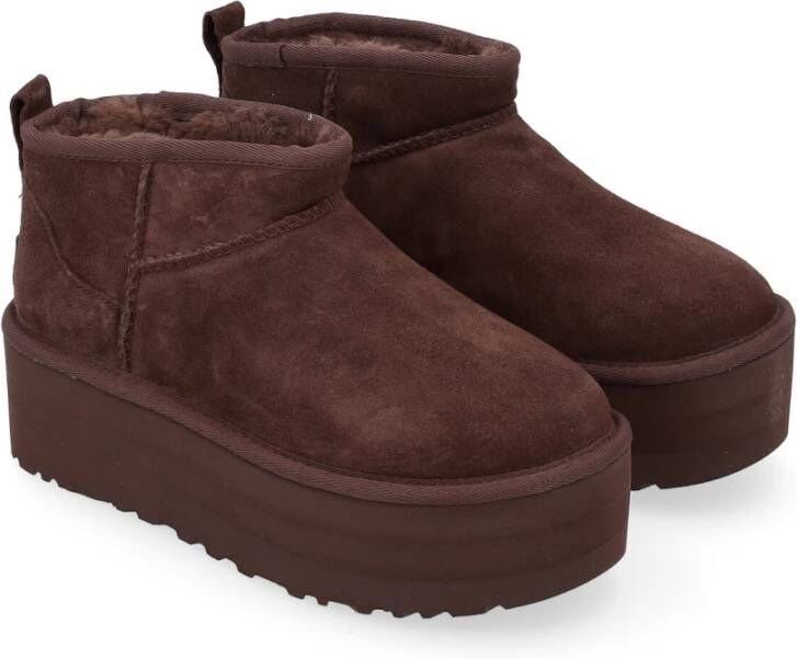 Ugg Bruine Ultra Mini Platform Laars Brown Dames