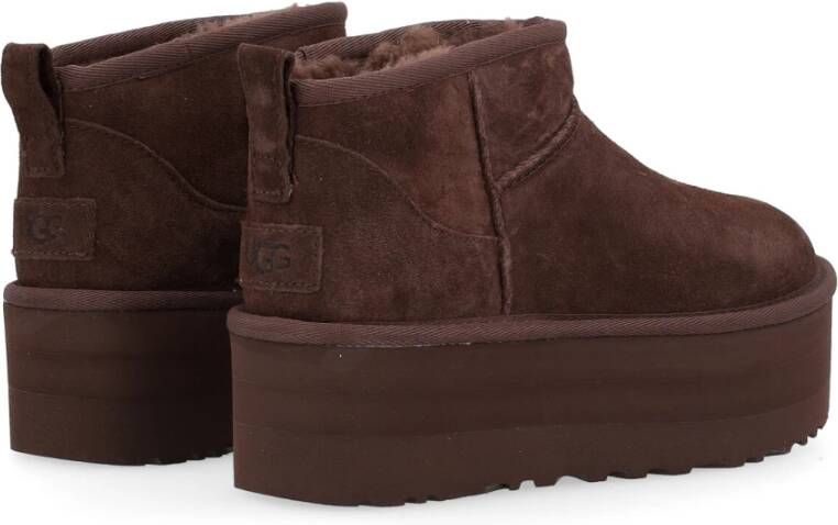 Ugg Bruine Ultra Mini Platform Laars Brown Dames