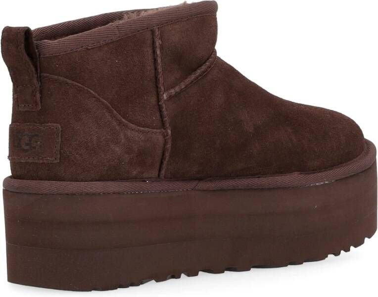 Ugg Bruine Ultra Mini Platform Laars Brown Dames