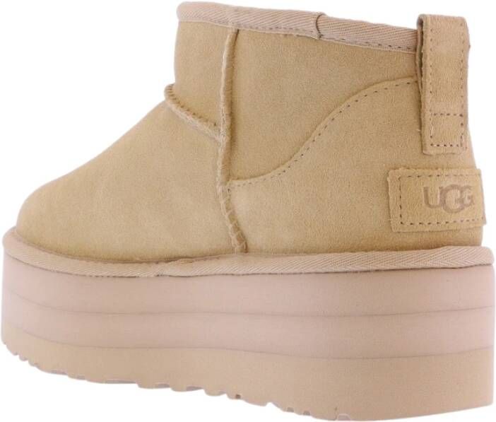 Ugg Classic Ultra Mini Platform Winter Boots Beige Dames