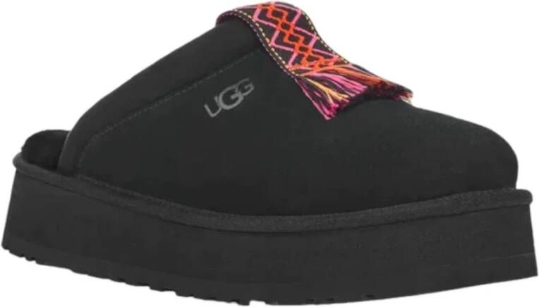 Ugg Dames Pantoffels Tazzle Suède Leer Black Dames