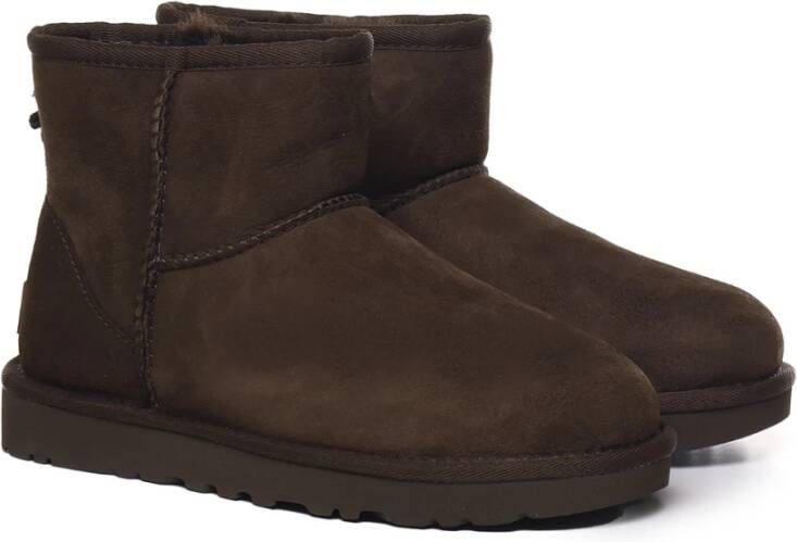 Ugg Donkerbruine schapenleren laarzen Bruin Dames