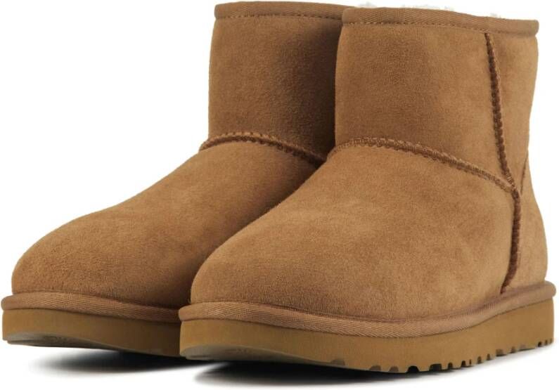 Ugg Enkellaarsjes Cognac Bruin Dames