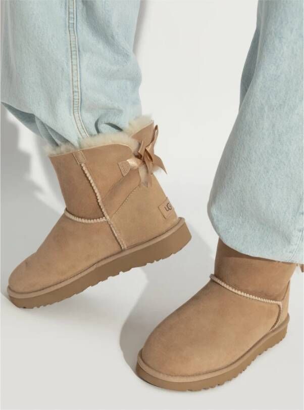 Ugg Enkellaarzen Mini Bailey Bow II Beige Dames