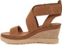 UGG Sandalen Dames Damesschoenen Canvas Sleehak hoogte Ileana ankle Cognac - Thumbnail 5