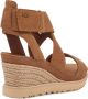 UGG Sandalen Dames Damesschoenen Canvas Sleehak hoogte Ileana ankle Cognac - Thumbnail 6