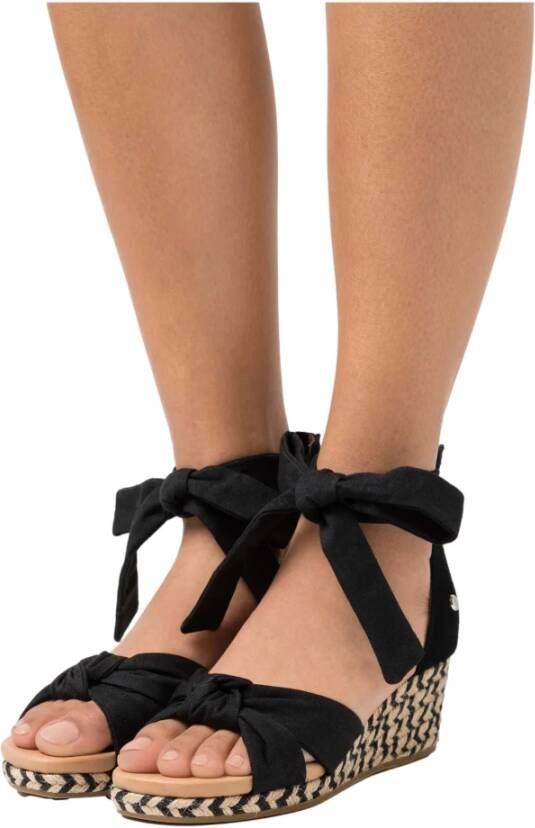 Ugg Flat Sandals Black Dames