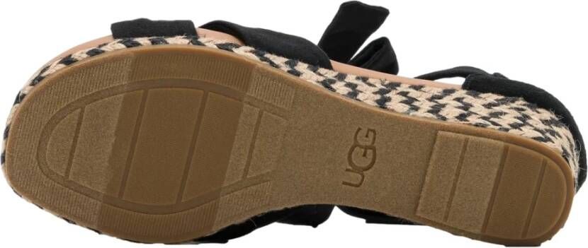 Ugg Flat Sandals Black Dames