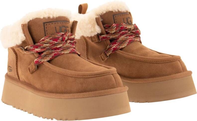 Ugg Funkarra Cabin Cuff Veterschoen Enkellaars Brown Dames