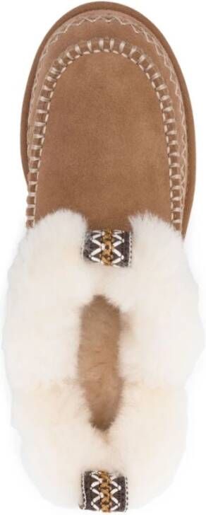 Ugg Geborduurde lichtbruine suède laarzen Brown Dames