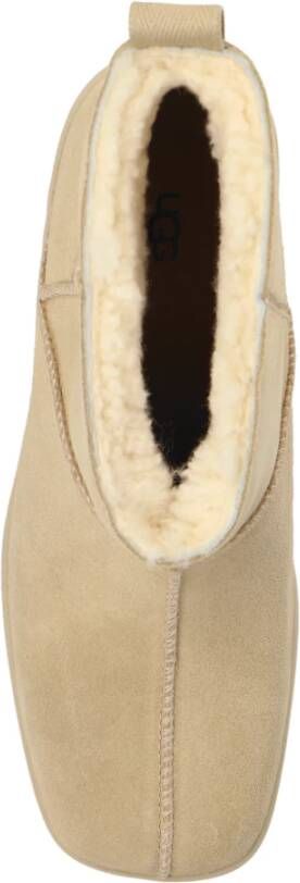 Ugg Gehakte enkellaarzen New Heights Platform Beige Dames