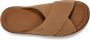 UGG Slippers Dames W Goldenstar Cross Slide Maat: 38 Materiaal: Suède Kleur: Cognac - Thumbnail 7