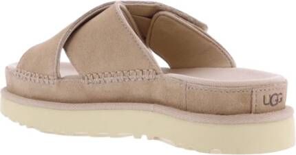 Ugg Goldenstar Cross Slide Sandalen Beige Dames