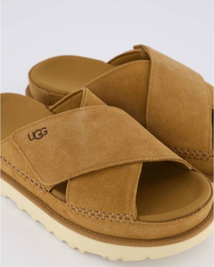 Ugg Goldenstar CrossSlide Chestnut Pantoffels Beige Dames