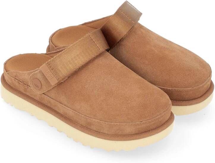 Ugg Goldenstar Suède Klomp in Cognac Brown Dames