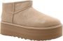 UGG CLASSIC ULTRA MINI PLATFORM W Volwassenen Gevoerde laarzenSnowbootsDames laarzen Wit beige - Thumbnail 10