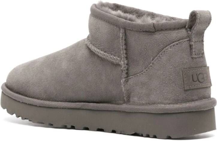 Ugg Grijze Classic Ultra Mini Suède Laarzen Grijs Dames