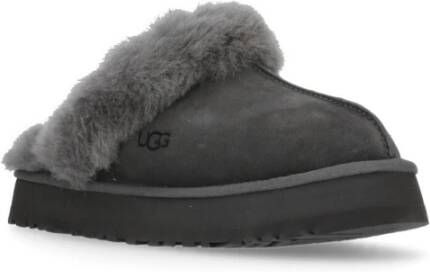 Ugg Grijze Suède Shearling Pantoffels Gray Dames