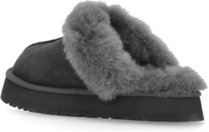 Ugg Grijze Suède Shearling Pantoffels Gray Dames