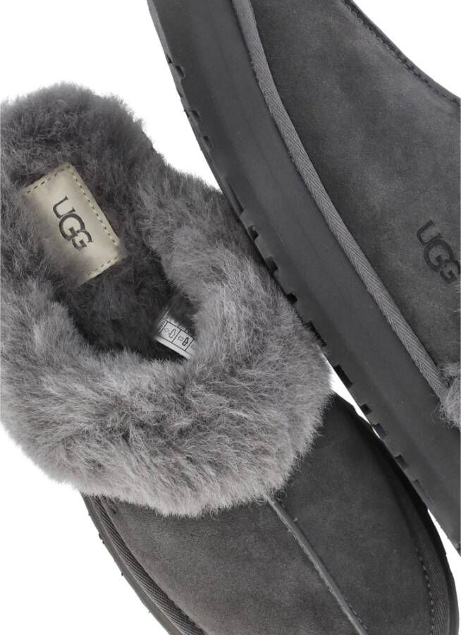 Ugg Grijze Suède Shearling Pantoffels Gray Dames