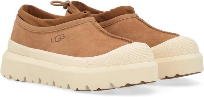 Ugg Hybride Weer Slipper in Leer Beige Heren