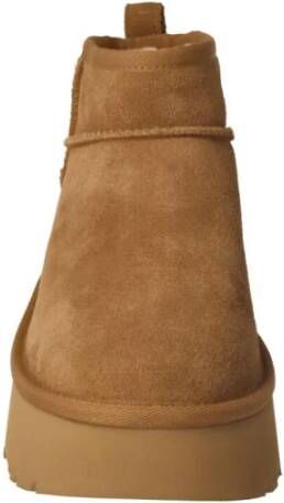 Ugg Kameel Classic Ultra Mini New Heights Laars Brown Dames