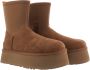 Ugg Klassieke Dipper Laarzen Brown Dames - Thumbnail 2