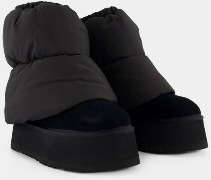 Ugg Klassieke Mini Dipper Puffer Enkellaarzen Black Dames