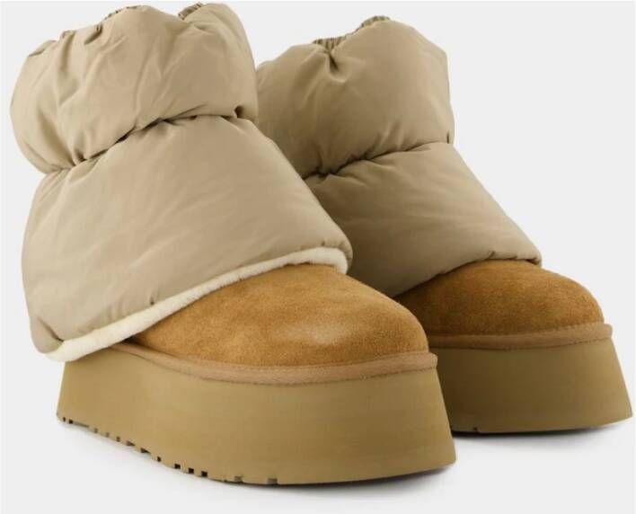 Ugg Klassieke Mini Dipper Puffer Enkellaarzen Brown Dames