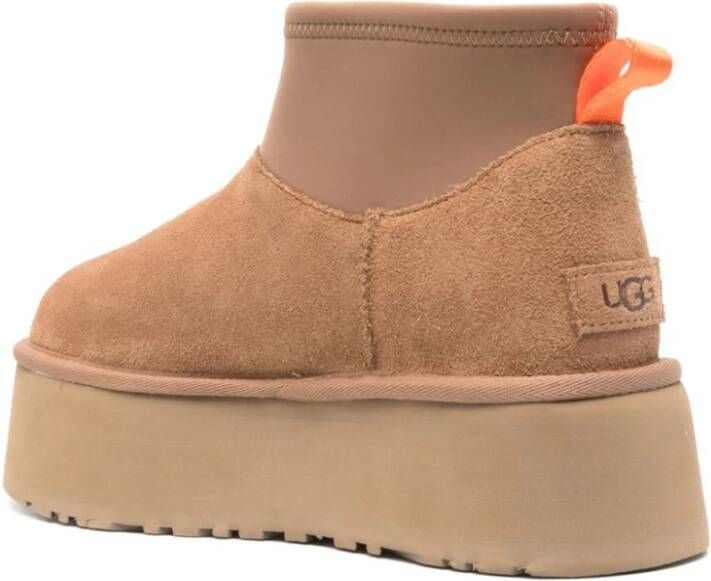 Ugg Klassieke Mini Dipper Puffer Platform Laars Beige Dames