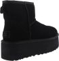 UGG Vachtlaarzen Dames W Classic Ultra Mini Platform Maat: 37 Materiaal: Suède Kleur: Zwart - Thumbnail 10