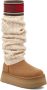 Ugg Kabelgebreide Over-de-Knie Laarzen Beige Dames - Thumbnail 2