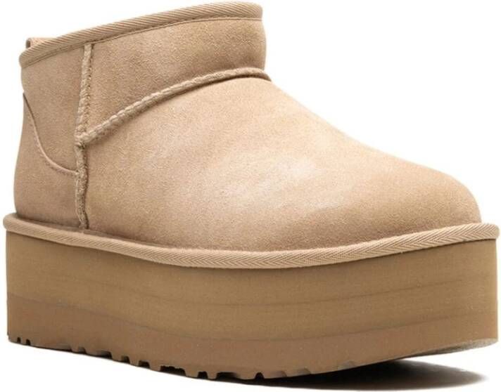 Ugg Classic Ultra Mini Platformlaarzen Beige Dames