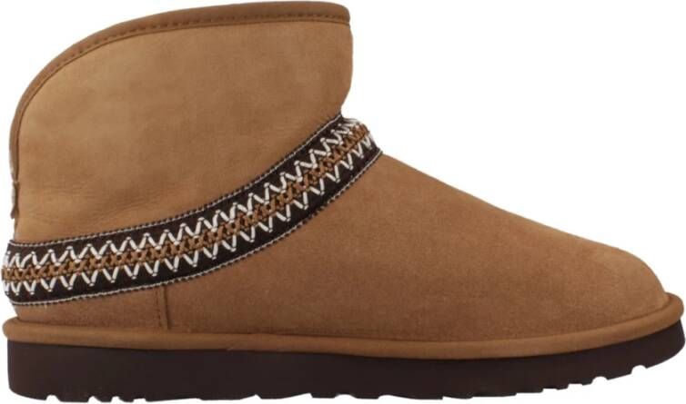 Ugg Klassieke Winterlaarzen met Halvemaan Ontwerp Brown Dames