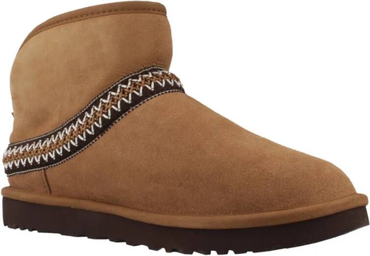 Ugg Klassieke Winterlaarzen met Halvemaan Ontwerp Brown Dames