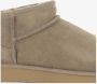 Ugg Leren enkellaarzen met reliëf stiksels Beige Dames - Thumbnail 4