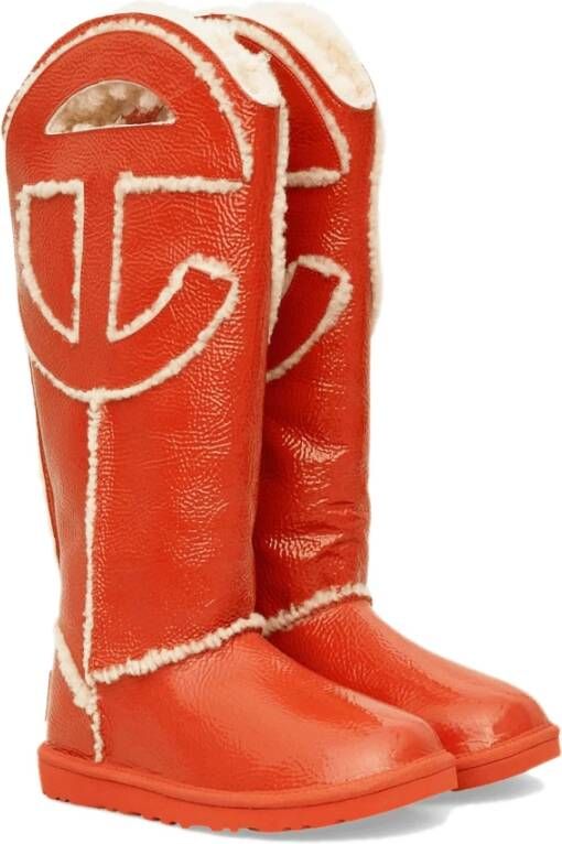 Ugg Logo Tall Crinkle Laarzen Spicy Pumpkin Orange Dames