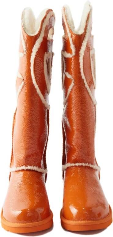 Ugg Logo Tall Crinkle Laarzen Spicy Pumpkin Orange Dames