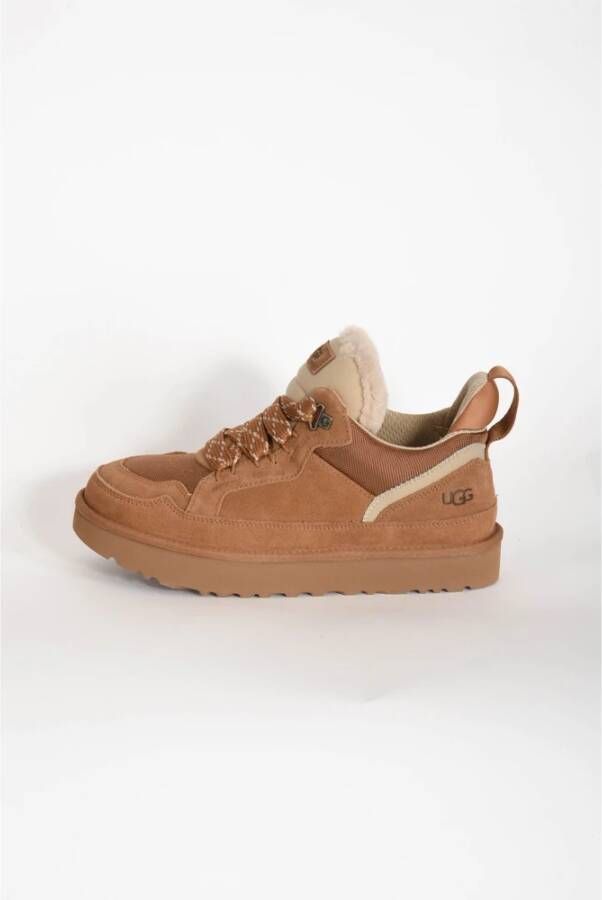 Ugg Lowmel suède en gerecyclede ballistische canvas sneakers Brown Heren