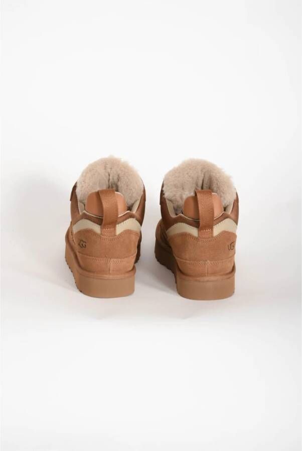 Ugg Lowmel suède en gerecyclede ballistische canvas sneakers Brown Heren