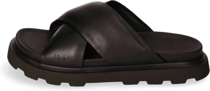 Ugg Luxe Crossband Sandalen Black Dames