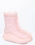 Ugg Mesh Overlay Ruffle Short Boots Franjes Pink - Thumbnail 4