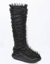 Ugg Mesh Overlay Ruffle Tall Boots Franjes Black Dames - Thumbnail 4