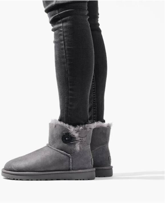 Ugg Mini Bailey Button II Laarzen Grijs Dames