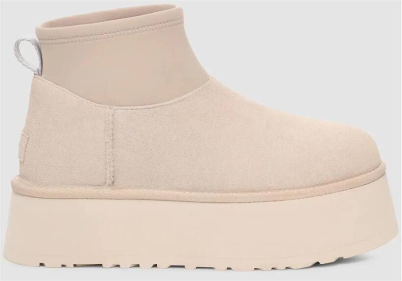 Ugg Mini Puffer Jas Beige Dames