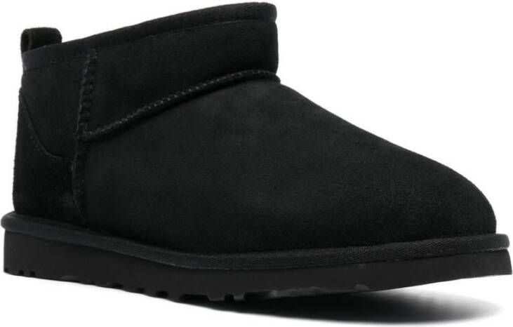 Ugg Mini Suède Laarzen Zwart Schapenvacht Black Heren