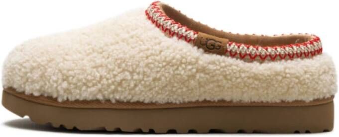 Ugg Natuurlijke krullende sandalen met borduurwerk Beige Dames