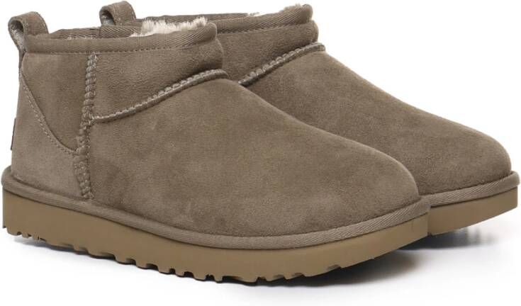 Ugg Omgekeerde Schapenvacht Laarzen Brown Dames