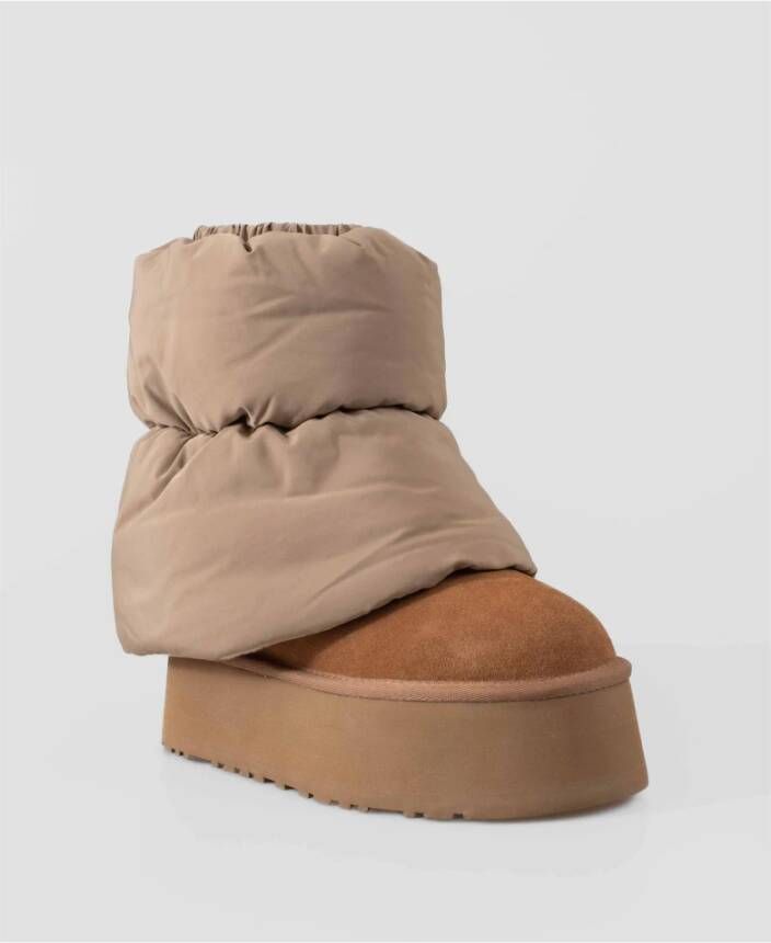 Ugg Omkeerbare Puffer Jas Brown Dames