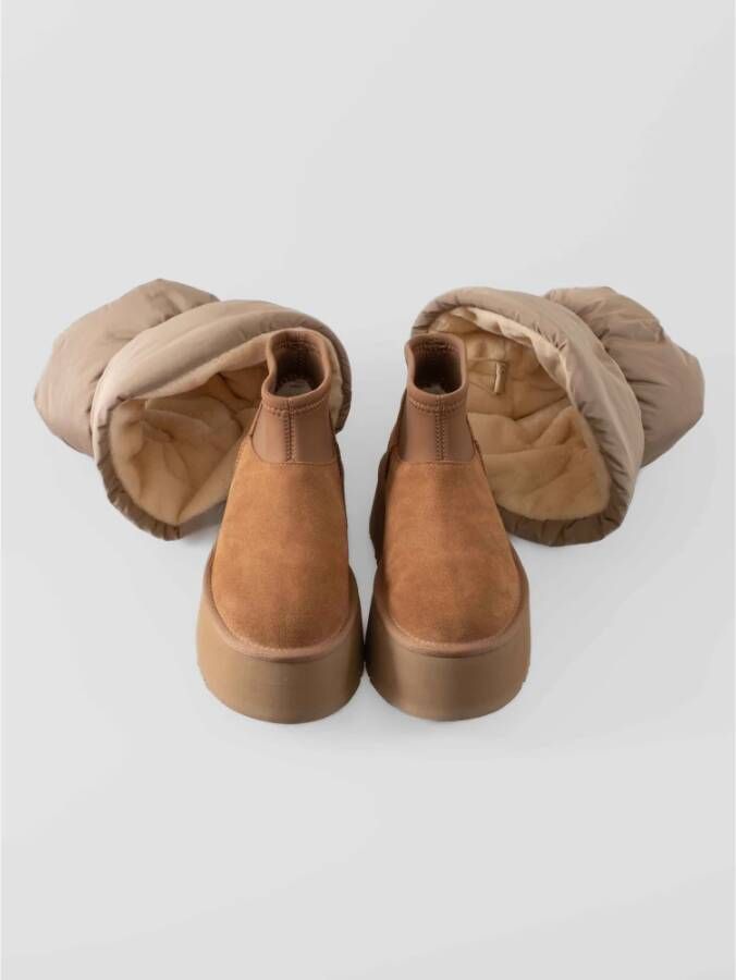 Ugg Omkeerbare Puffer Jas Brown Dames